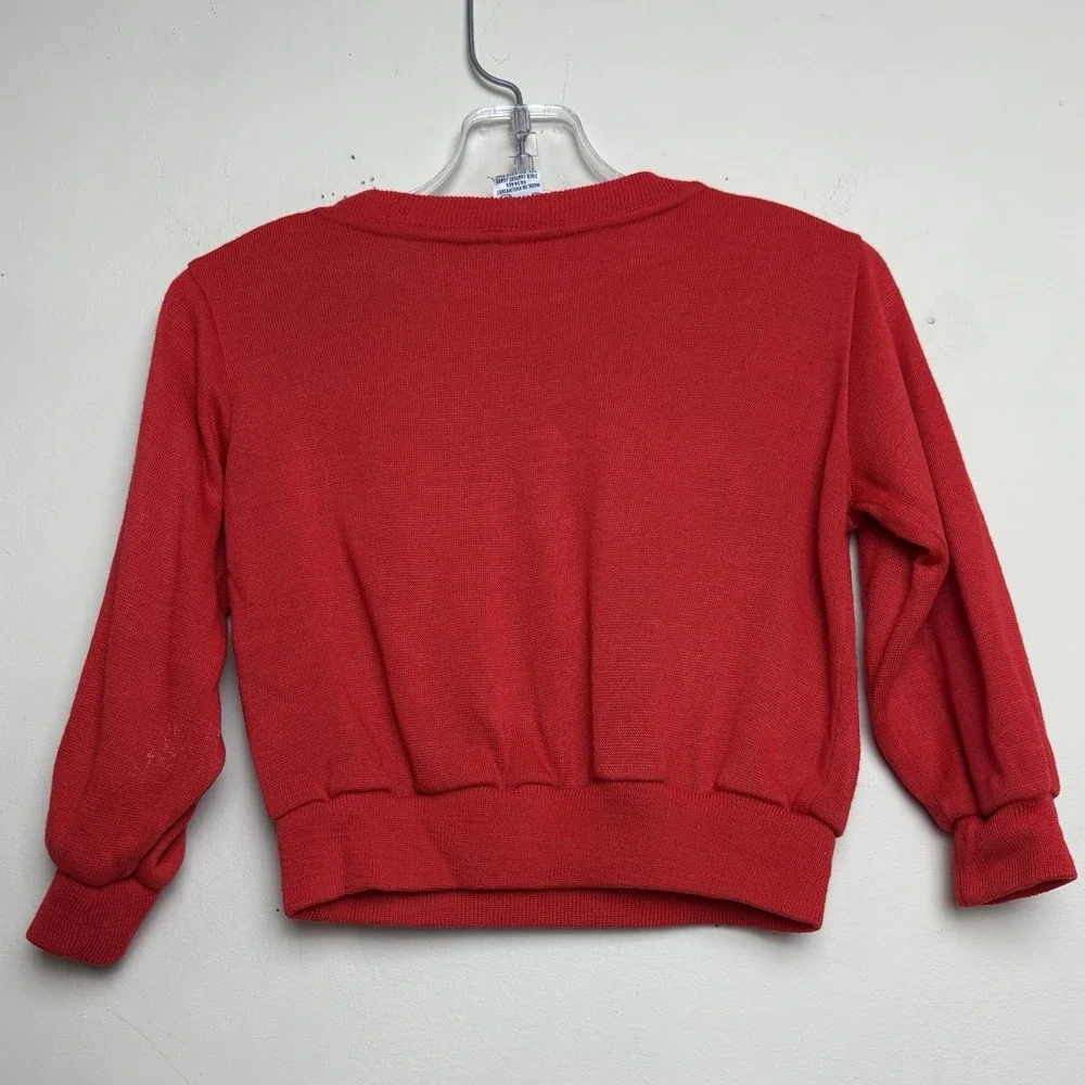 Vintage 90s Red Baby Pullover Snowman Primary Balloons Sweatshirt 18 Months
